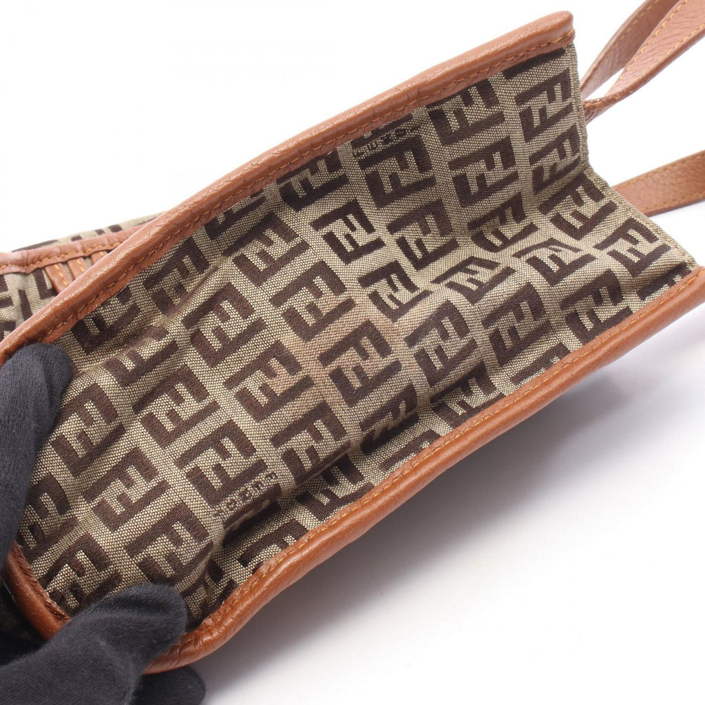 Fendi Handbag Zucchino Beige Canvas Leather Mini Tote — view 7