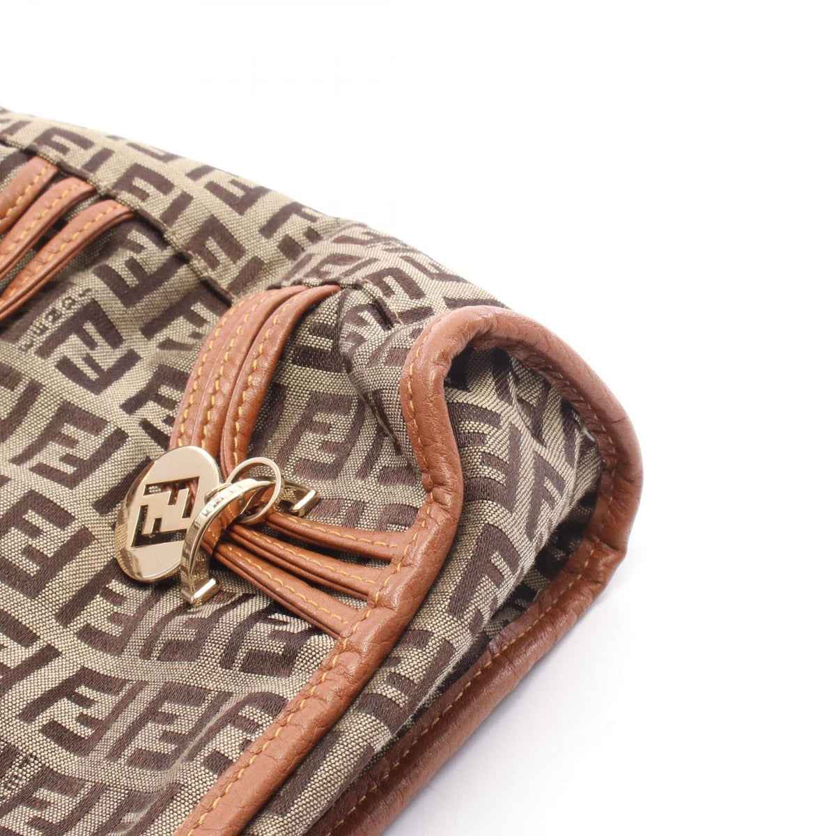 Fendi Handbag Zucchino Beige Canvas Leather Mini Tote — view 6