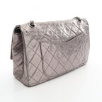 Chanel Shoulder Bag 2.55 Quilted Maxi Double Flap Silver Calfskin Chain — view 2