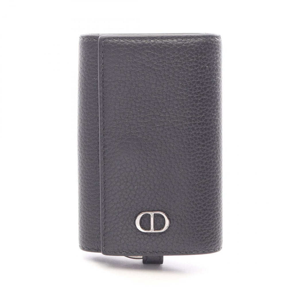 Dior Key Case CD Logo Black Leather Key Holder