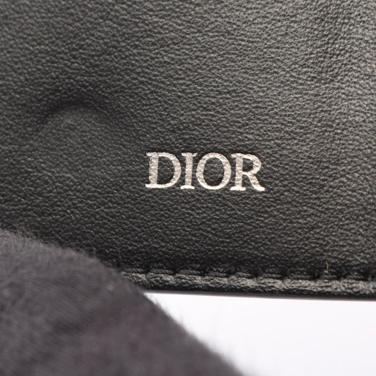 Dior Key Case CD Logo Black Leather Key Holder — view 4