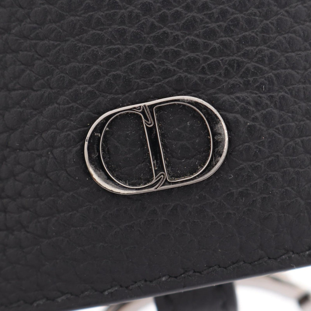 Dior Key Case CD Logo Black Leather Key Holder — view 5