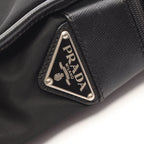 Prada Shoulder Bag Black Nylon Saffiano Leather — view 5