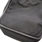 Prada Shoulder Bag Black Nylon Saffiano Leather — view 8