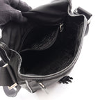 Prada Shoulder Bag Black Nylon Saffiano Leather — view 3