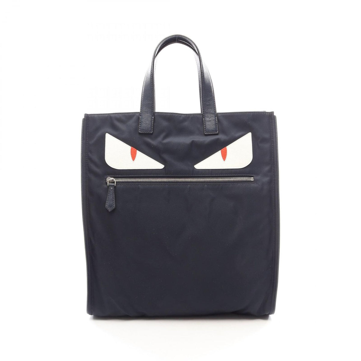Fendi Tote Bag Bugs Monster BK Nylon Leather