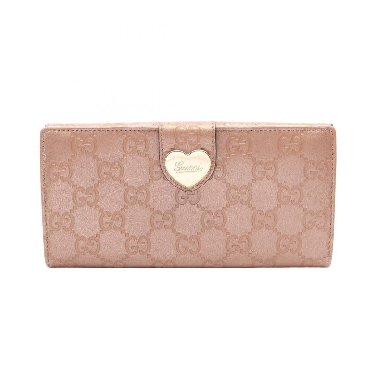Gucci Bifold Wallet Guccissima Lovely Heart Leather
