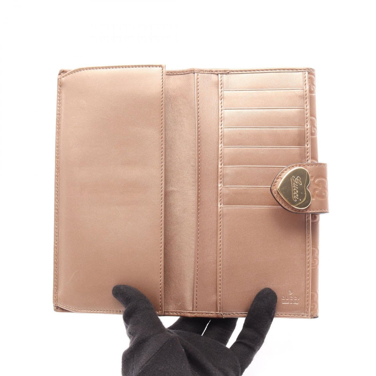 Gucci Bifold Wallet Guccissima Lovely Heart Leather — view 3