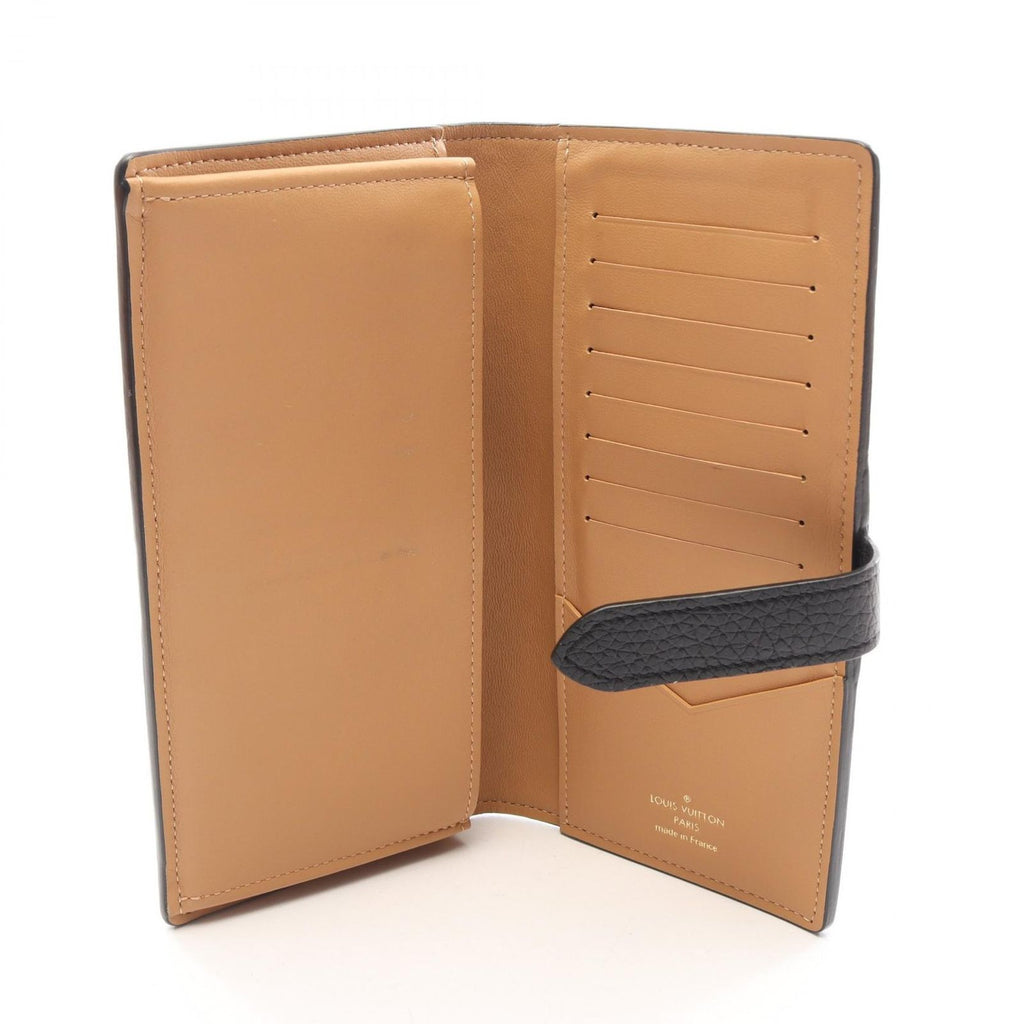 Louis Vuitton Bifold Wallet LV Vertical Noir Leather — view 3