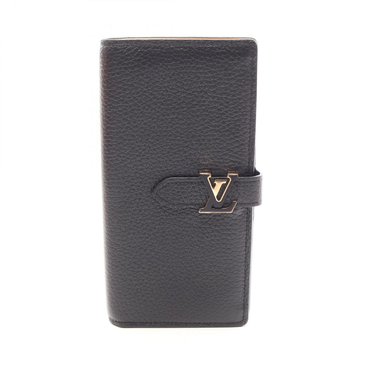 Louis Vuitton Bifold Wallet LV Vertical Noir Leather