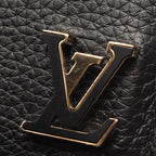 Louis Vuitton Bifold Wallet LV Vertical Noir Leather — view 7