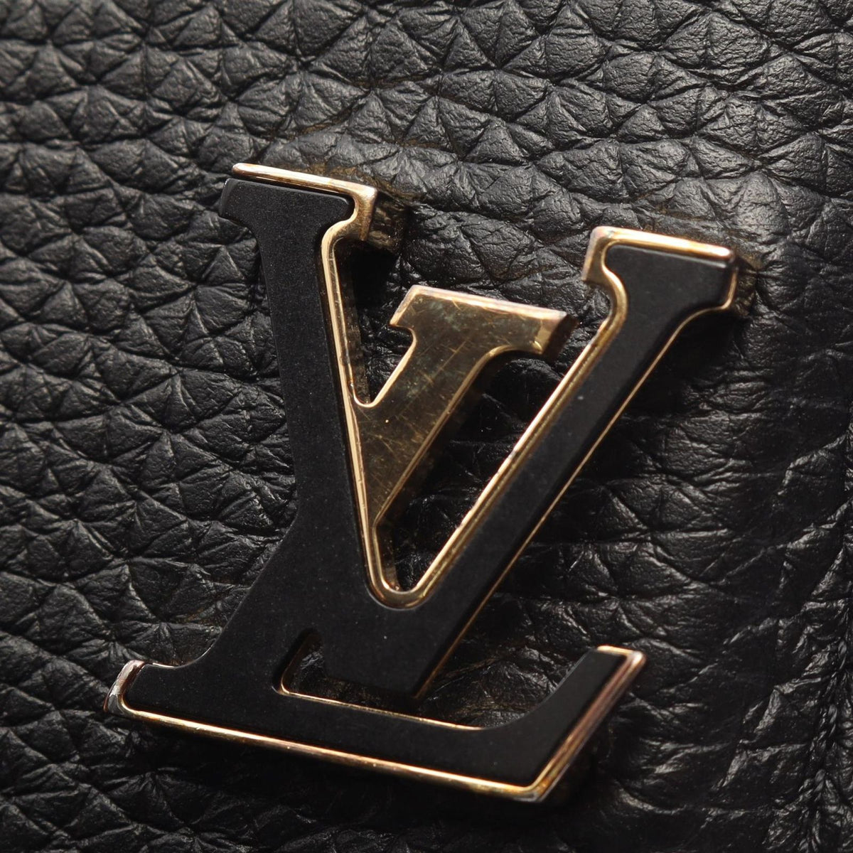 Louis Vuitton Bifold Wallet LV Vertical Noir Leather — view 7