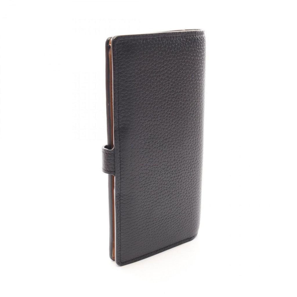 Louis Vuitton Bifold Wallet LV Vertical Noir Leather — view 2