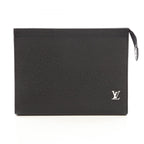 Louis Vuitton Clutch Pochette Voyage Noir Leather