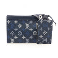 Louis Vuitton Shoulder Bag Gaston Wearable Wallet Navy Blue Leather