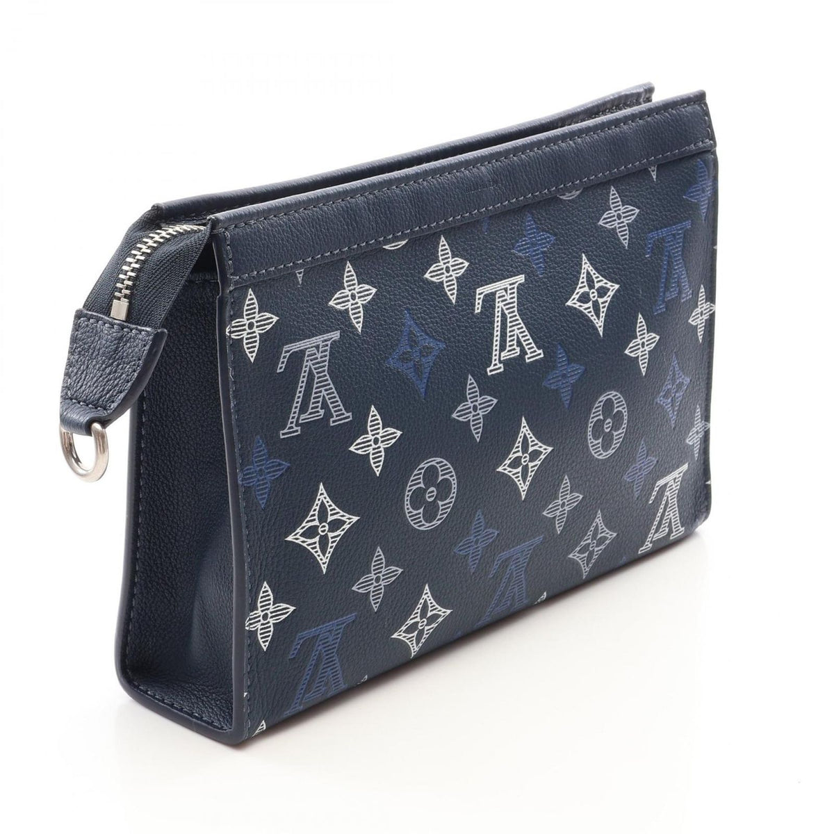 Louis Vuitton Shoulder Bag Gaston Wearable Wallet Navy Blue Leather — view 2