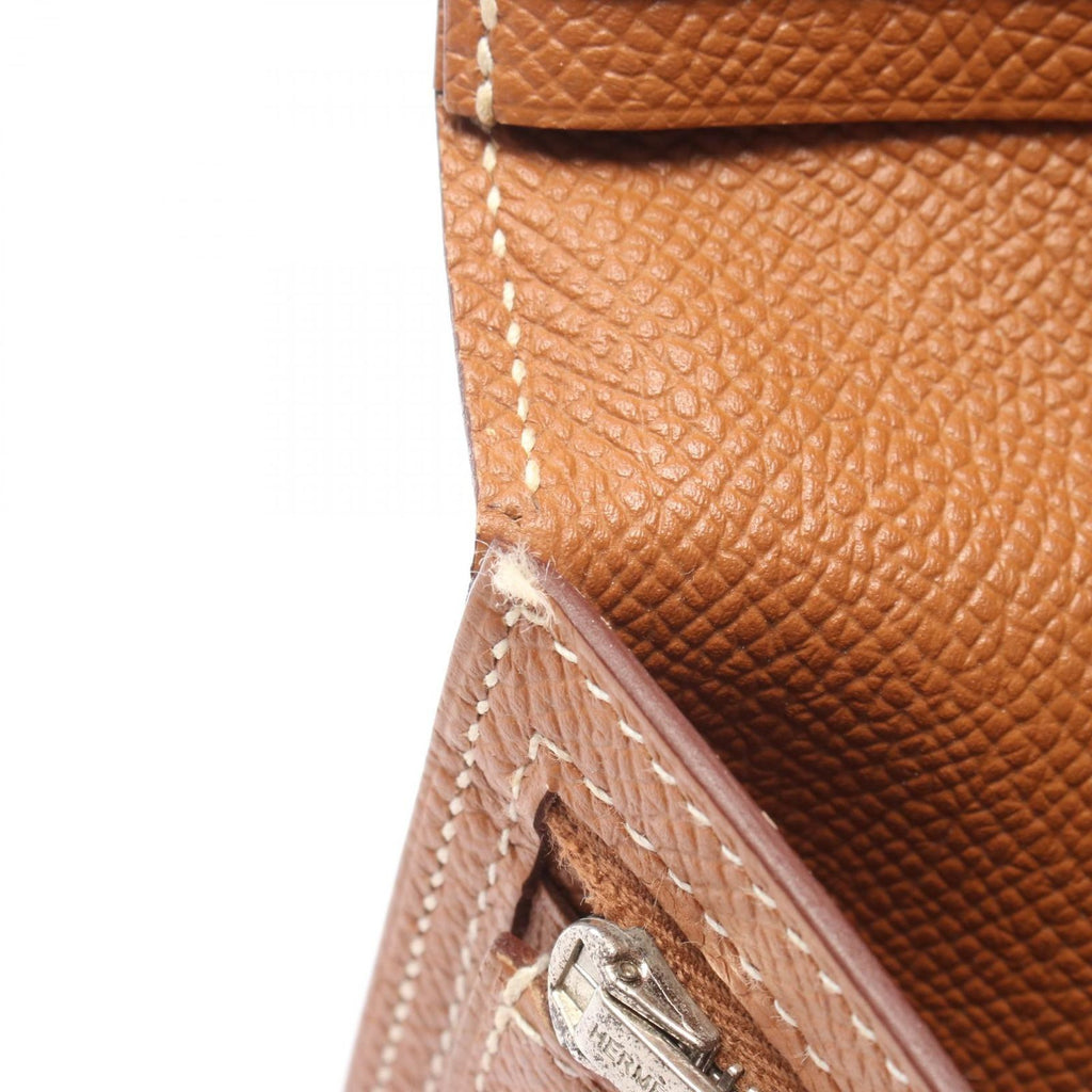 Hermes Bifold Wallet Bearn Soufflet Gold Leather — view 7