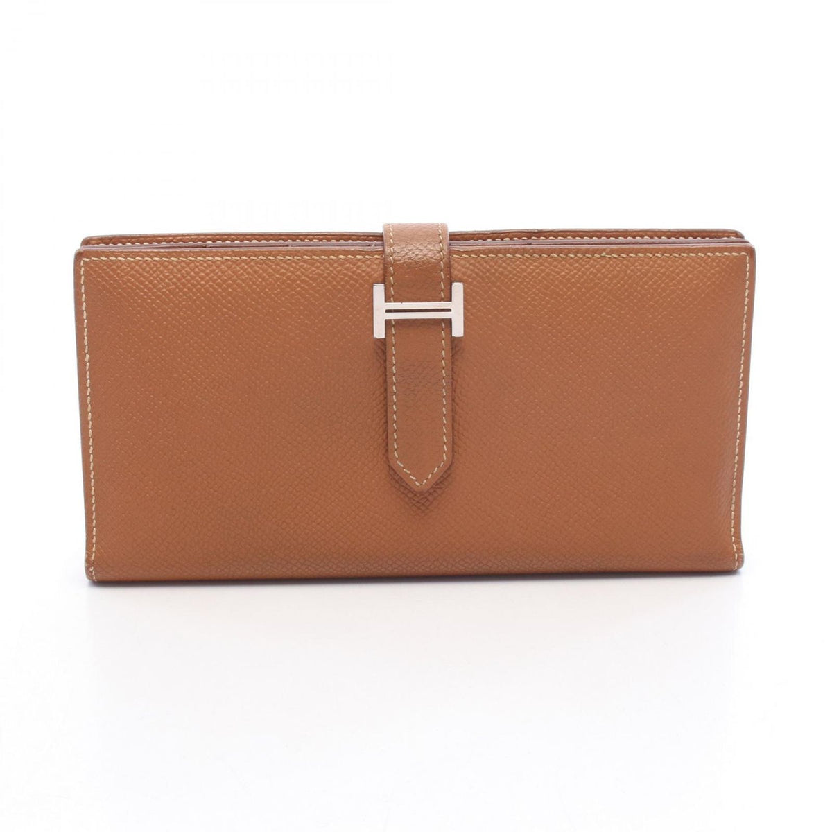 Hermes Bifold Wallet Bearn Soufflet Gold Leather