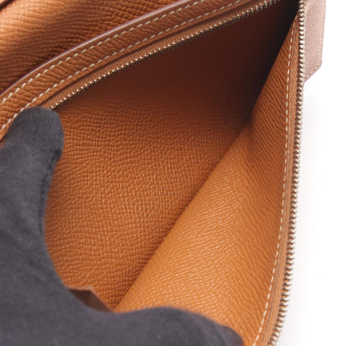 Hermes Bifold Wallet Bearn Soufflet Gold Leather — view 4