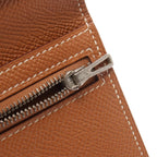 Hermes Bifold Wallet Bearn Soufflet Gold Leather — view 8