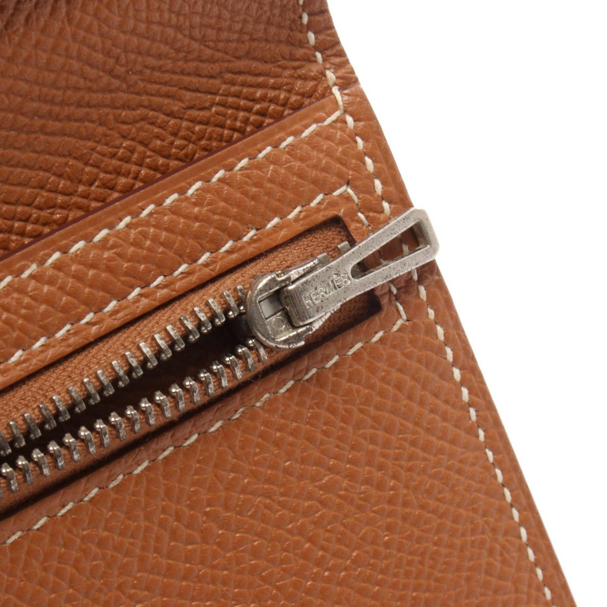 Hermes Bifold Wallet Bearn Soufflet Gold Leather — view 8