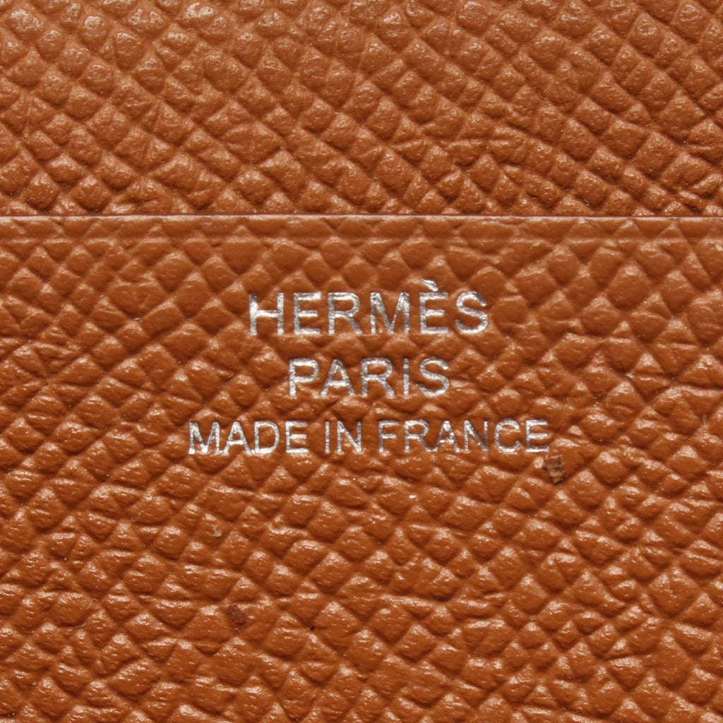 Hermes Bifold Wallet Bearn Soufflet Gold Leather — view 5