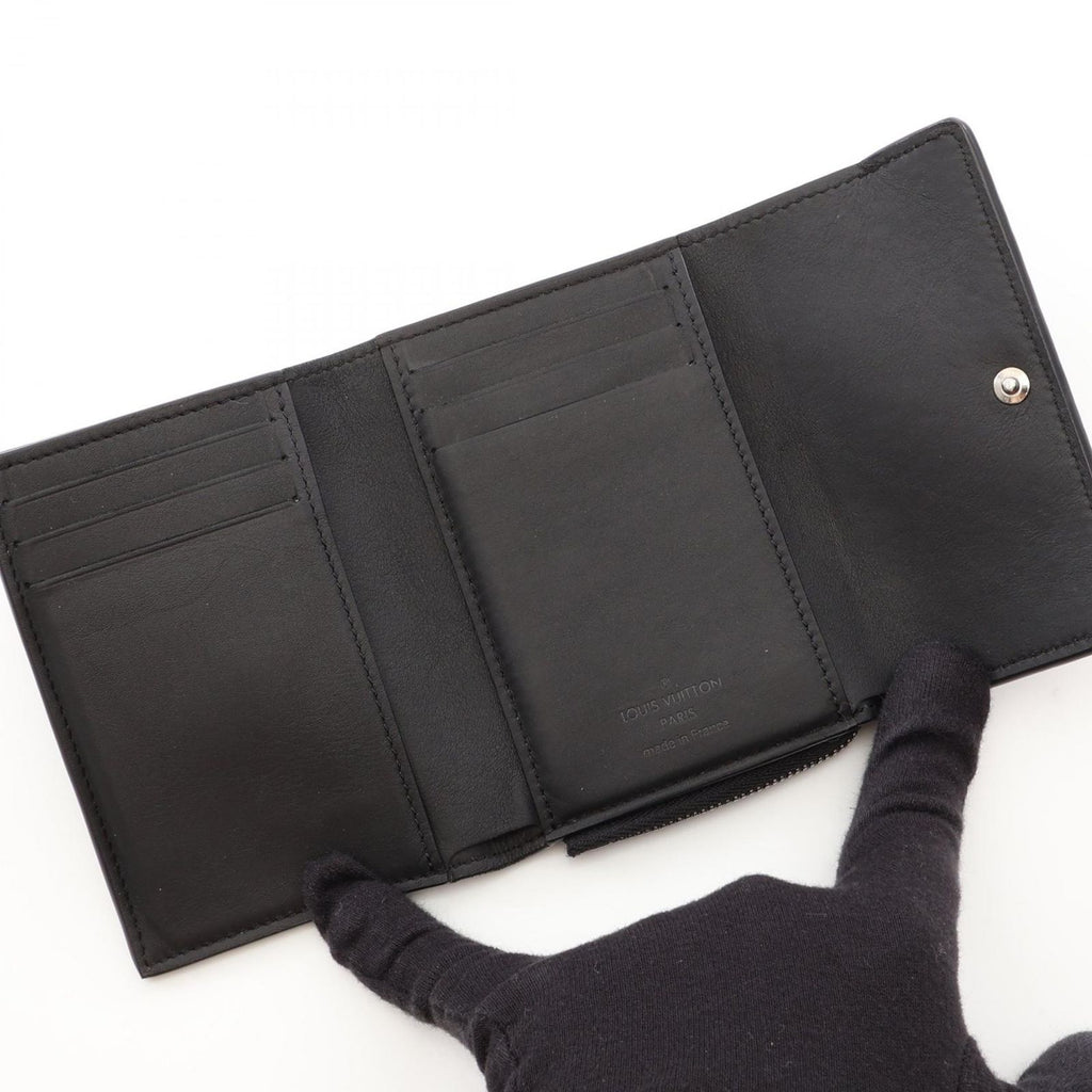 Louis Vuitton Trifold Wallet Portefeuille Pilot Noir Leather — view 3