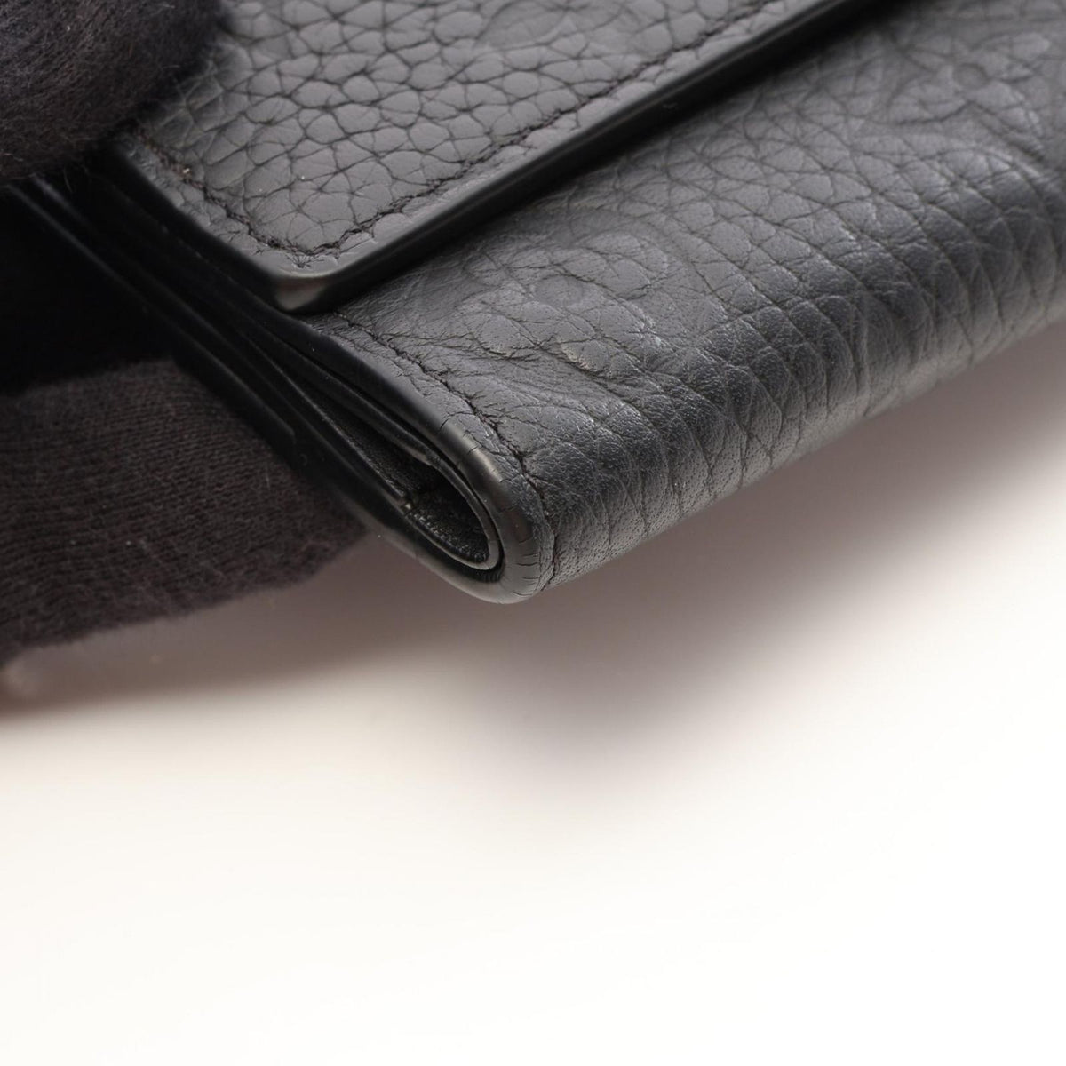 Louis Vuitton Trifold Wallet Portefeuille Pilot Noir Leather — view 6