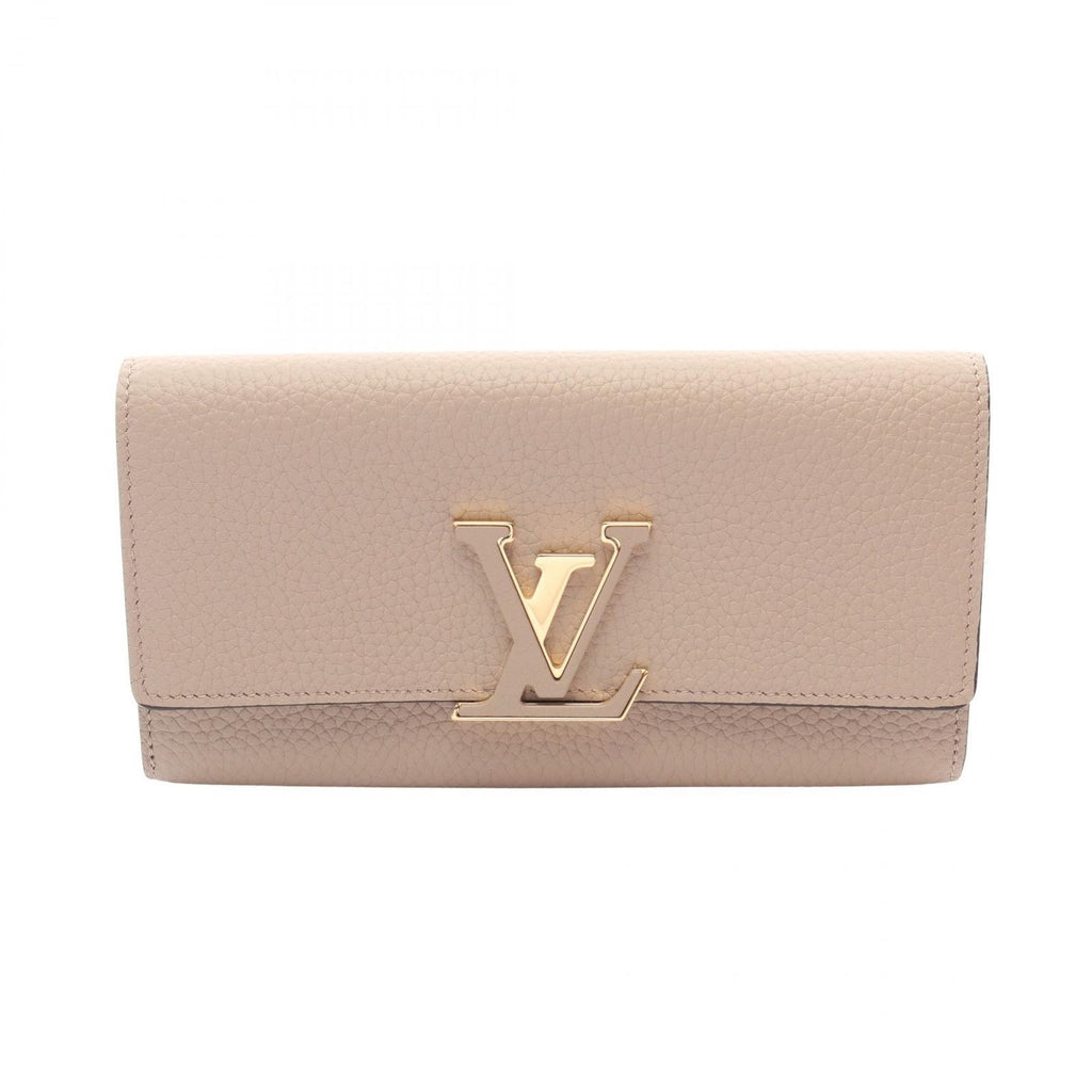 Louis Vuitton Bifold Wallet Portefeuille Capucines Galet Leather
