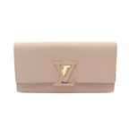 Louis Vuitton Bifold Wallet Portefeuille Capucines Galet Leather