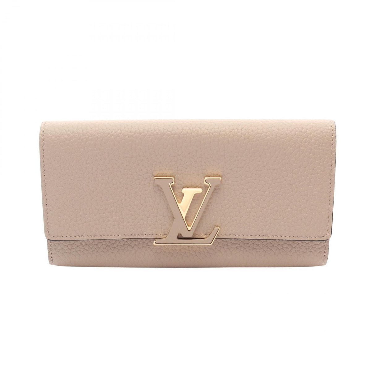 Louis Vuitton Bifold Wallet Portefeuille Capucines Galet Leather