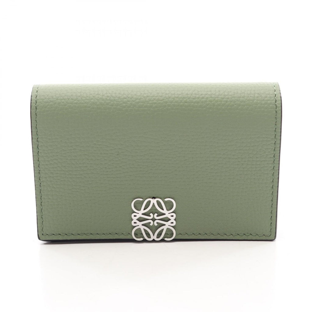 Loewe Business Card Case Anagram Olive Leather