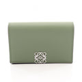 Loewe Business Card Case Anagram Olive Leather