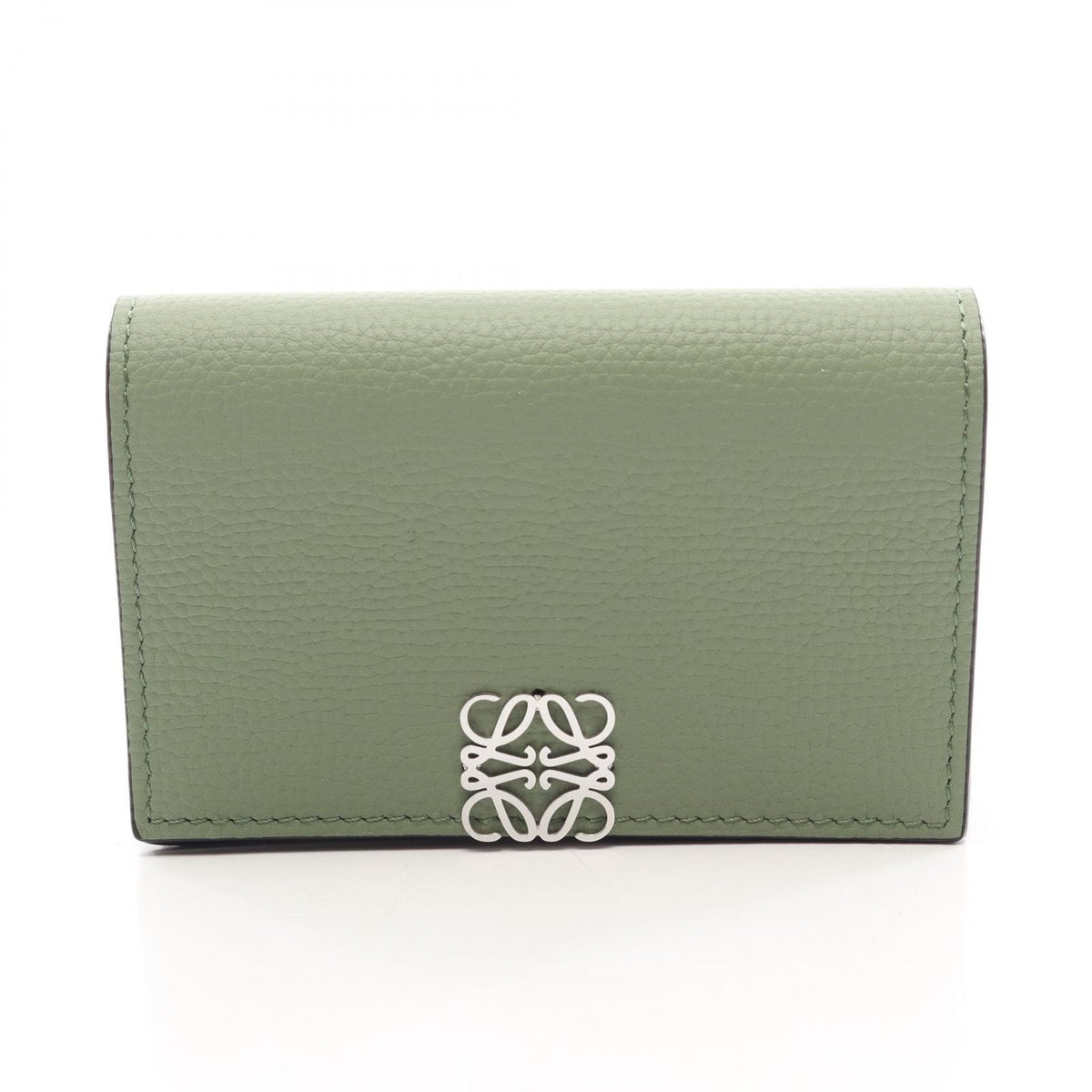 Loewe Business Card Case Anagram Olive Leather
