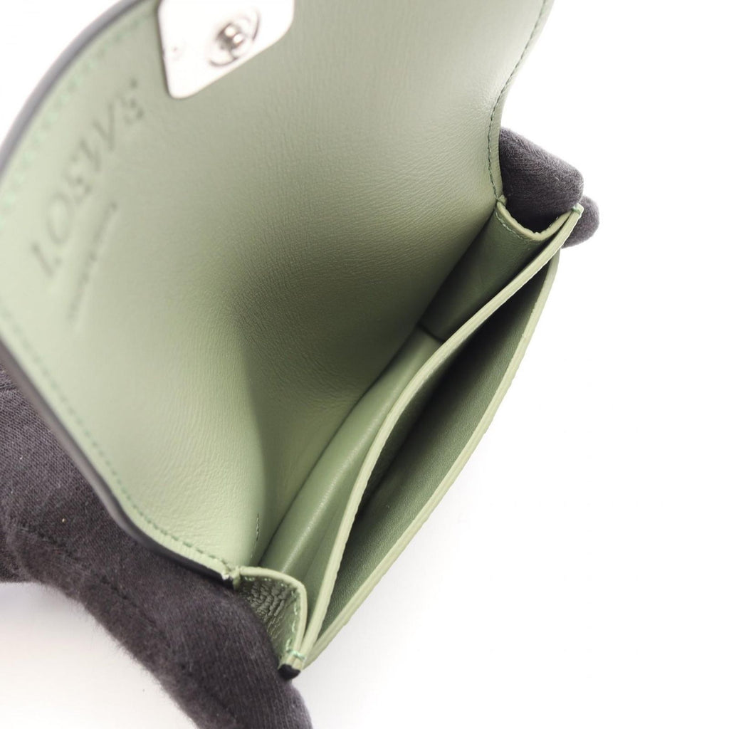Loewe Business Card Case Anagram Olive Leather — view 3