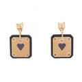 Hermes Earrings As de Coeur FM Leather
