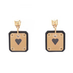 Hermes Earrings As de Coeur FM Leather
