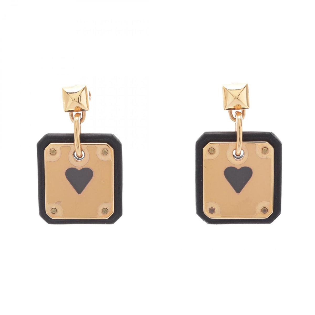 Hermes Earrings As de Coeur FM Leather