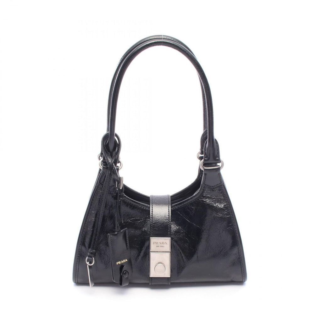 Prada Handbag Soft Lux Black Leather