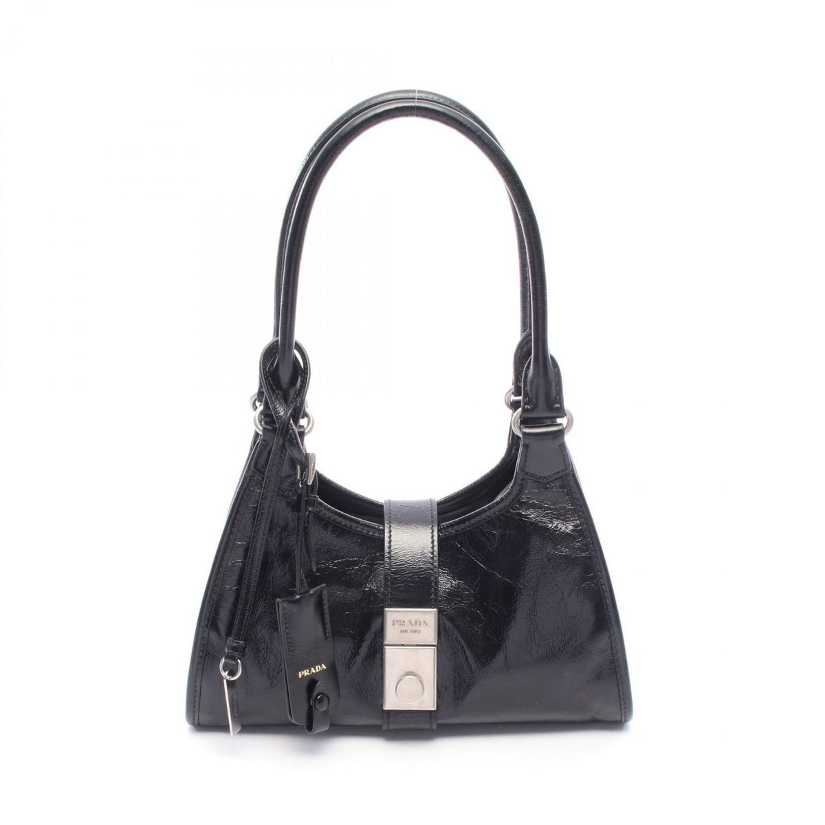 Prada Handbag Soft Lux Black Leather