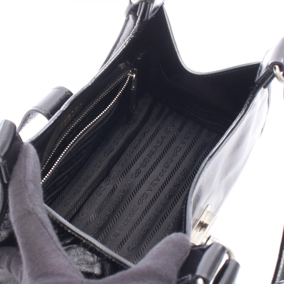 Prada Handbag Soft Lux Black Leather — view 3