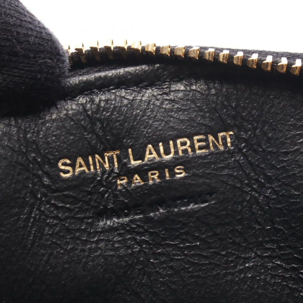Saint Laurent Paris Coin Purse Sade with Key Ring Black Leather Triangle — view 4