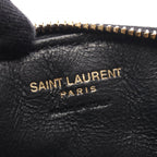 Saint Laurent Paris Coin Purse Sade with Key Ring Black Leather Triangle — view 4