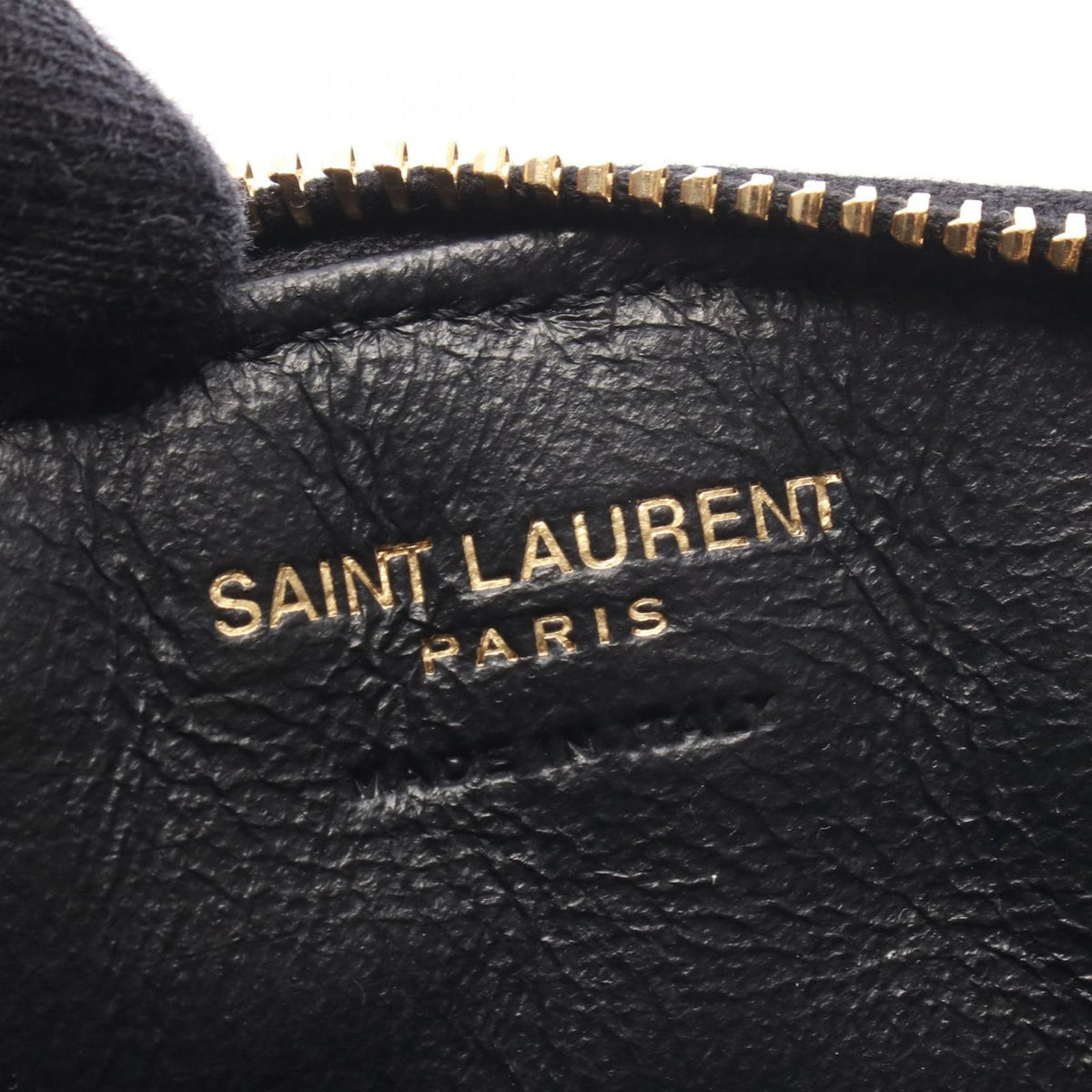 Saint Laurent Paris Coin Purse Sade with Key Ring Black Leather Triangle — view 4