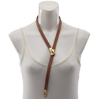 Hermes Necklace Kelly Gold Leather — view 6