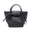 Celine Handbag Big Bag Small with Long Strap Black Leather