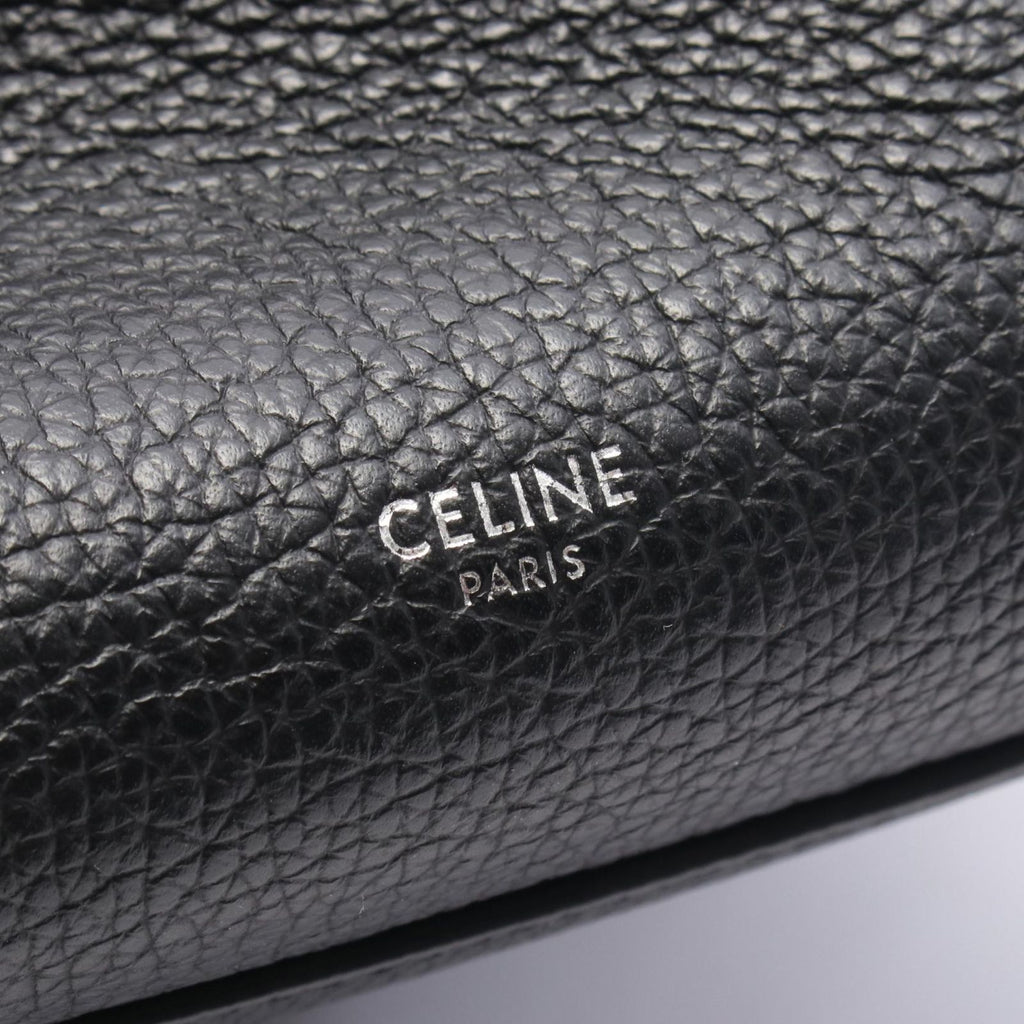 Celine Handbag Big Bag Small with Long Strap Black Leather — view 4