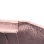 Prada Coin Purse Gray Triangle Embossed Light Pink Leather Logo Card Case — view 6