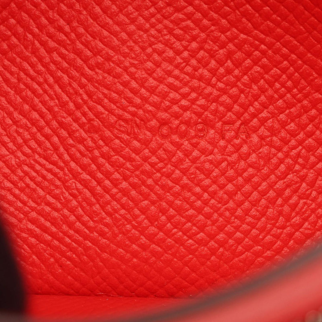 Hermes Bifold Wallet Bearn Soufflet Rouge Tomato Leather — view 6