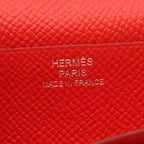 Hermes Bifold Wallet Bearn Soufflet Rouge Tomato Leather — view 5